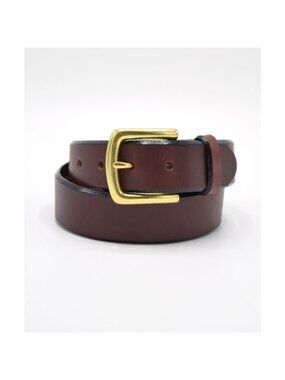 Brighton English Bevel Leather Belt Men's NEW Brown/Gold size 34